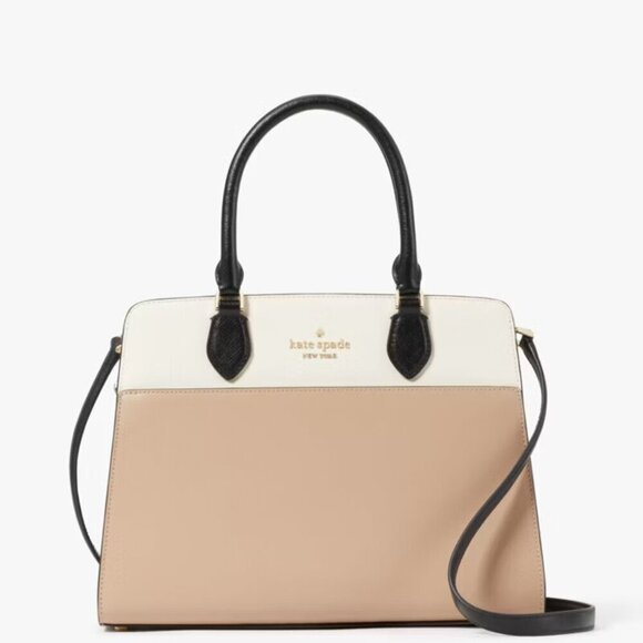 Kate Spade Madison Colorblock Saffiano Leather Medium Satchel NWT - Picture 1 of 6